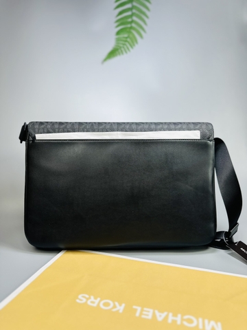 Túi Michael Kors MK Everette Flap Messenger Bag - Túi nam đeo chéo, màu đen