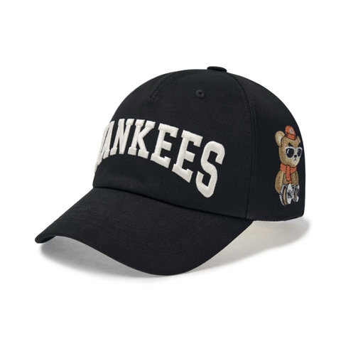 Mũ MLB Mega Bear 5 Panel Structure Ball Cap New York Yankees NY Black - Mũ lưỡi trai, nón kết màu đen