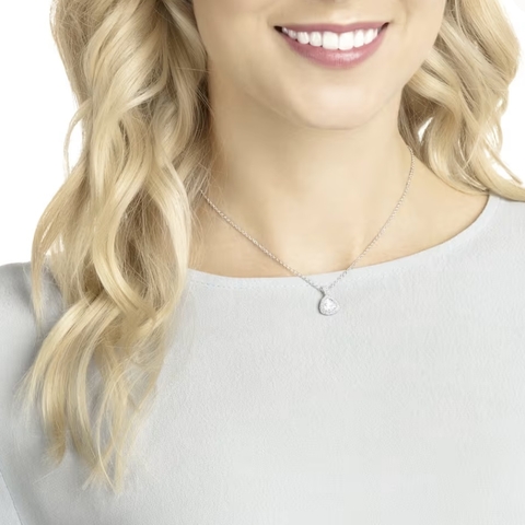 SWAROVSKI Begin set (Trilliant cut, White, Rhodium plated) - EARRINGS & NECKLACE - Khuyên tai + dây cổ - JEWELRY