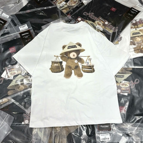 (PHỞ STORY x ADLV) ÁO THUN ADLV BASKET BEAR WHITE T-SHIRT
