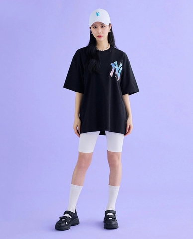 Áo Thun MLB Basic Big Logo Short Sleeve NY Black