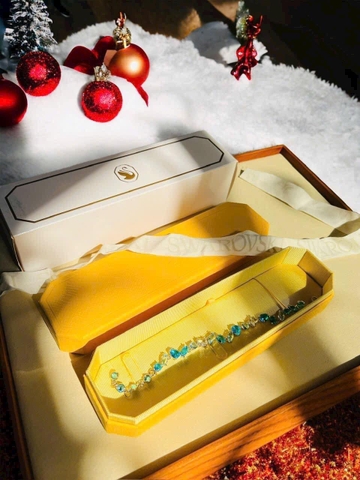 SWAROVSKI Gema bracelet (Mixed cuts, Blue, Rhodium plated) - Vòng/lắc tay SWAROVSKI - JEWELRY