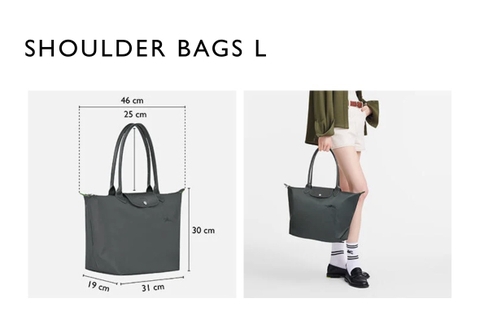 CHÍNH HÃNG - LARGE SIZE - TÚI LONGCHAMP LE PLIAGE GREEN L TOTE BAG - MOCHA/MOKA - Túi xách màu nâu đất, nâu sẫm