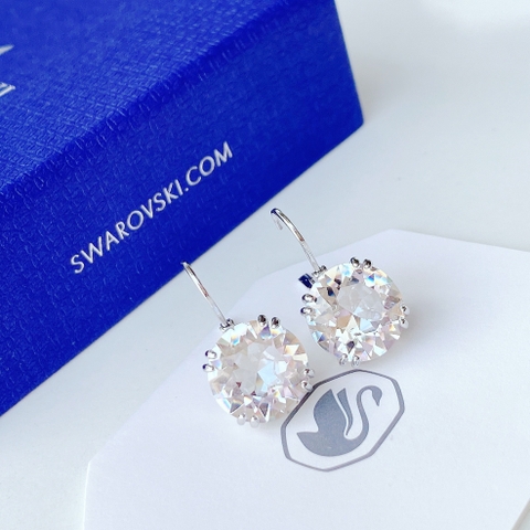SWAROVSKI Millenia drop earrings (Round cut, White, Rhodium plated) - Khuyên tai pha lê trắng, cắt tròn - JEWELRY