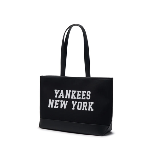 TÚI MLB Varsity Jacquard Large Shopper TOTE Bag New York Yankees BLACK