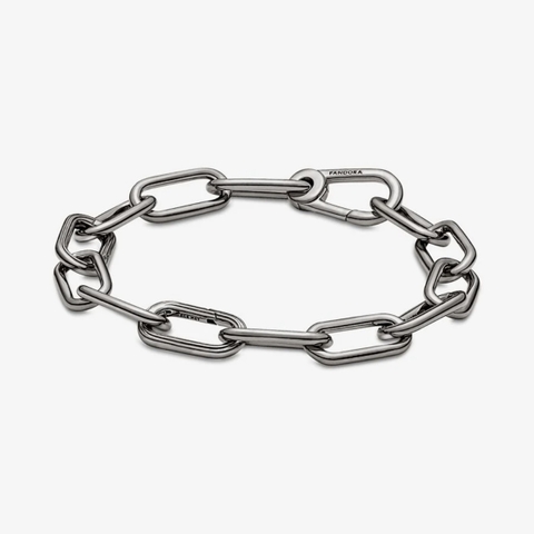 Pandora ME Medium-Link Chain Bracelet (Ruthenium plated) - Vòng/lắc tay hỗn hợp kim loại mạ Ruthenium, dáng mắc xích, có thể đeo thêm charm, màu bạc xám tối