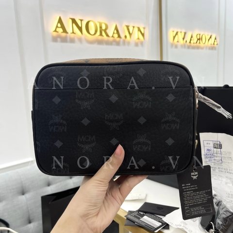 MCM CROSS MIX COLOR BAG TÚI ĐEO CHÉO HAI NGĂN ĐEN