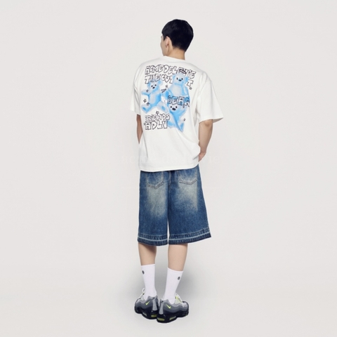 ÁO THUN ADLV CRAYON THREE BEAR ARTWORK T-SHIRT CREAM TRẮNG KEM