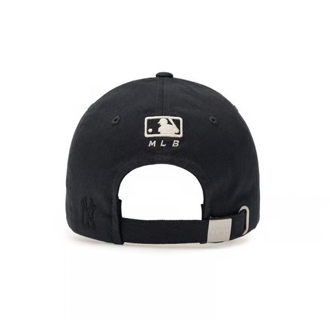 Mũ MLB Basic Coopers Washed Unstructured Ball Cap New York Yankees Black - Mũ lưỡi trai, nón kết màu đen