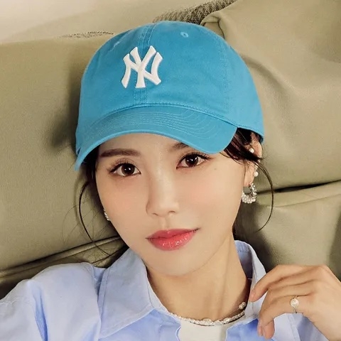 Mũ MLB Big Logo New York NY Basic Blue Ball Cap - Mũ lưỡi trai, nón kết kiểu đơn giản màu xanh biển