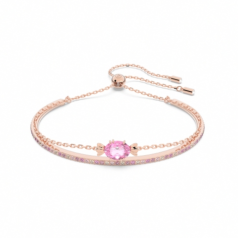 SWAROVSKI Gema 520 bangle (Candy, Pink, Rose gold-tone plated) - Vòng/lắc tay pha lê, kẹo hồng - JEWELRY BRACELET