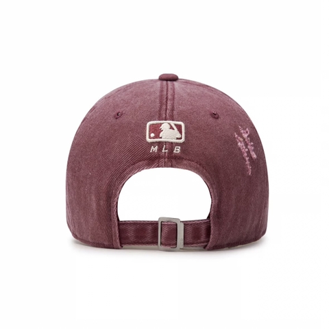 MLB Damage Washing Unstructured Ball Cap New York Yankees BURGUNDY - Mũ lưỡi trai, nón kết