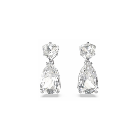 SWAROVSKI Mesmera drop earrings (White, Rhodium plated) - Khuyên tai, đính pha lê trắng - JEWERY