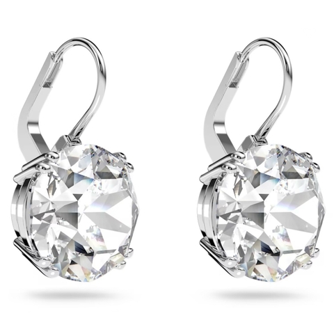 SWAROVSKI Millenia drop earrings (Round cut, White, Rhodium plated) - Khuyên tai pha lê trắng, cắt tròn - JEWELRY