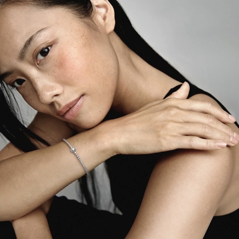 PANDORA Timeless Bracelet (Silver Sterling, White Zirconia) - Vòng/lắc tay bạc 925, đá CZ trắng - JEWELRY BRACELETS