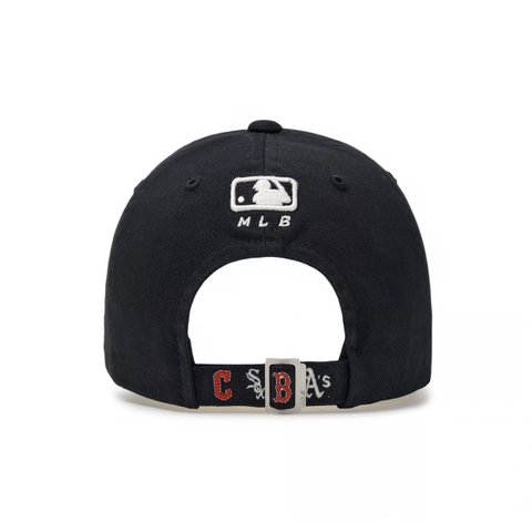 MLB League Logo Unstructured Ball Cap NY Black - Mũ lưỡi trai, nón kết màu đen