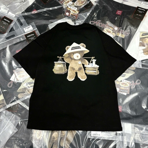 (PHỞ STORY x ADLV) ÁO THUN ADLV BASKET BEAR BLACK T-SHIRT