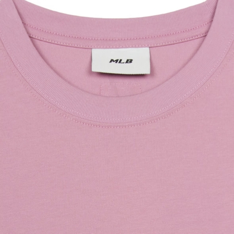 MLB Basic Street Logo Overfit Short Sleeve T-Shirt Boston Red Sox Pink - Áo thun cổ tròn tay lỡ màu hồng