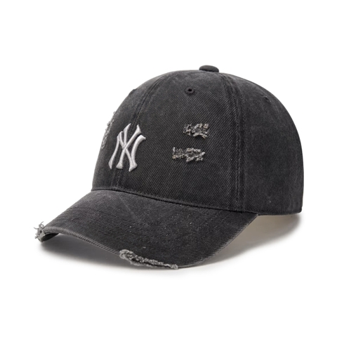 MLB Damage Washing Unstructured Ball Cap New York Yankees CHARCOAL GREY - Mũ lưỡi trai, nón kết