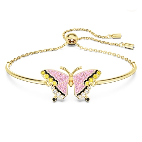 SWAROVSKI Idyllia bracelet (Butterfly, Multicolored, Gold-tone plated) - Vòng/lắc tay pha lê, hoạ tiết bướm - JEWELRY