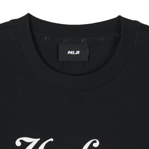 Áo MLB Women's Basic Varsity Cultive Crop T-Shirt New York Yankees Black - Áo thun cổ tròn, dáng ngắn, tay lỡ màu đen