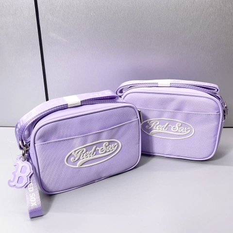 Túi MLB Varsity Camera cross Bag Black/Lavender/Blue - Túi đeo chéo màu đen/tím/xanh