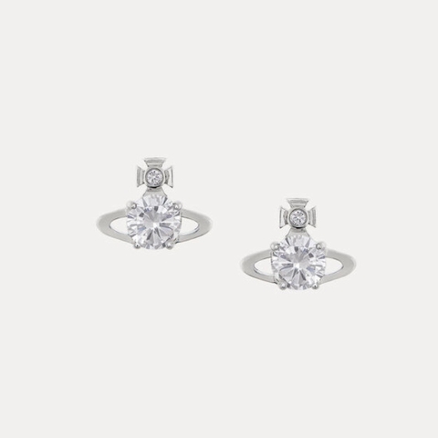 CHÍNH HÃNG - VIVIENNE WESTWOOD Reina Earrings - Khuyên, hoa tai đính đá pha lê, hình quả cầu