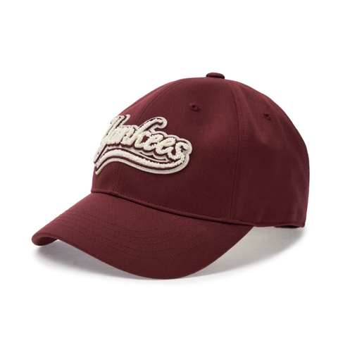 Mũ MLB Varsity Cultive Bookle Logo Unstructured Ball Cap New York Yankees Burgundy - Mũ lưỡi trai nón kết màu đỏ đô
