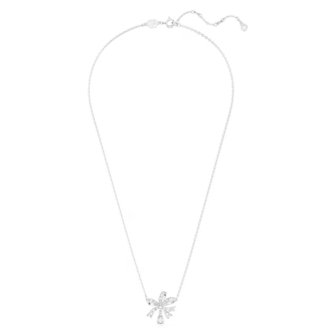 SWAROVSKI Hyperbola Volta necklace (Bow, Small, White, Rhodium plated) - Dây cổ, dây chuyền thiên hình nơ trắng - JEWELRY NECKLACE