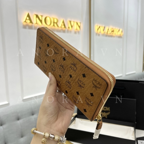 MCM ZIP BROWN VÍ DÀI NÂU