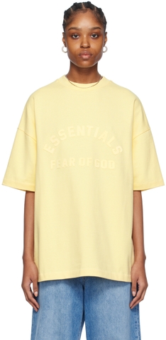 ÁO ESSENTIALS FEAR OF GOD HEAVY CREWNECK TEE YELLOW