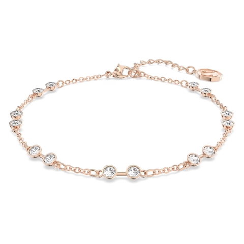 SWAROVSKI Remix Collection strand (Round cut, White, Rose gold-tone plated) - Vòng, lắc tay pha lê trắng - JEWELRY BRACELET