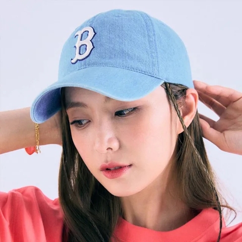 Mũ MLB Denim Boston Red Sox Ball Cap - Mũ lưỡi trai, nón kết màu xanh denim