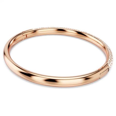 SWAROVSKI Sublima bangle (Snow pavé, White, Rose gold-tone plated) - Vòng, lắc tay màu vàng hồng, pha lê trắng - JEWELRY