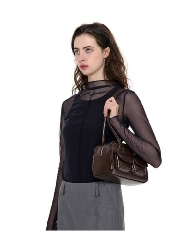 STAND OIL CHUBBY BAG - MARRON - Túi xách, đeo vai màu nâu