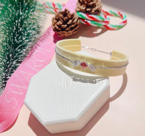 SWAROVSKI Mesmera bracelet (Mixed cuts, Pink, Rhodium plated) - Vòng/lắc tay SWAROVSKI - JEWELRY