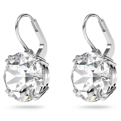SWAROVSKI Millenia drop earrings (Round cut, White, Rhodium plated) - Khuyên tai pha lê trắng, cắt tròn - JEWELRY