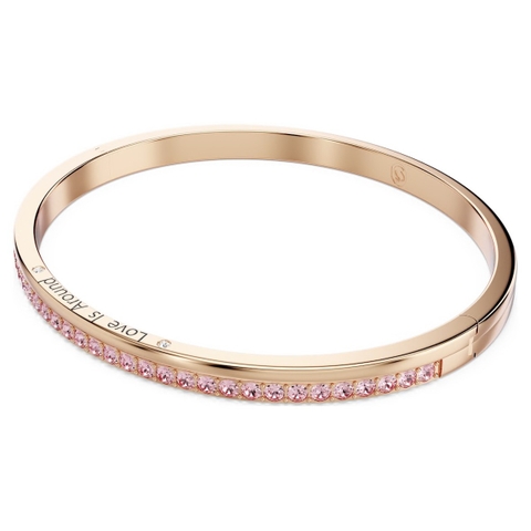 SWAROVSKI Connexus bangle (Round cut, `Love is around`, Pink, Rose gold-tone plated) - Vòng, lắc tay, đính mix pha lê hồng - JEWELRY BRACELET