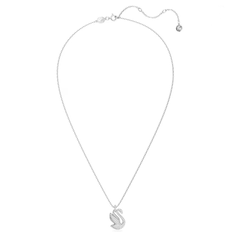 SWAROVSKI Swan pendant (Swan, White, Rhodium plated) - Dây cổ, dây chuyền thiên nga trắng - JEWELRY NECKLACE