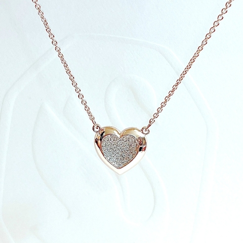 SWAROVSKI Heart necklace (Heart, gold tone) - Dây cổ, dây chuyền, hình trái tim - JEWELRY NECKLACE
