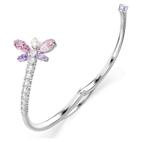 CHÍNH HÃNG - SWAROVSKI x Ariana bangle (Capsule, Dragonfly, Multicolored, Rhodium plated) - Vòng, lắc tay, pha lê cánh chuồn chuồn - JEWELRY BRACELET