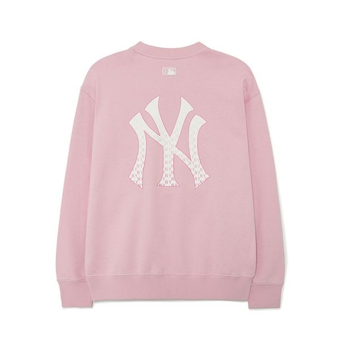 ÁO MLB SWEATSHIRT CLASSIC MONOGRAM BIG LUX OVERFIT SWEATSHIRTS NEW YORK YANKEES PINK