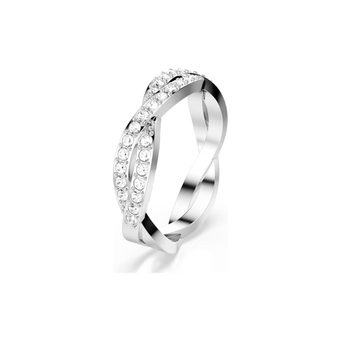 SWAROVSKI Infinity ring (Round cut, White, Rhodium plated) - RINGS - Nhẫn hình vô cực, pha lê trắng - JEWELRY