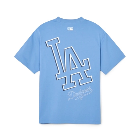 ÁO MLB Basic Mega Logo Short Sleeve BLUE T-Shirt LA