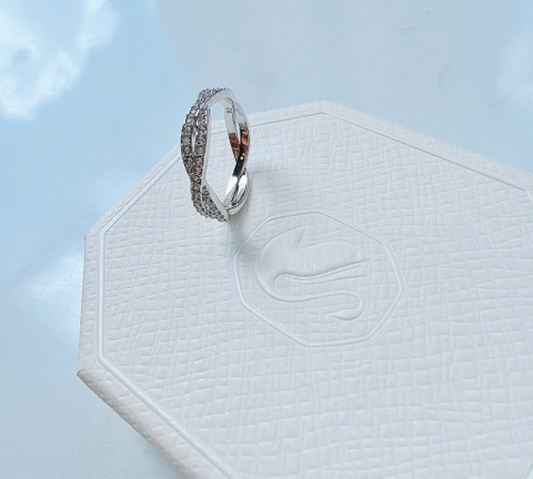 SWAROVSKI Infinity ring (Round cut, White, Rhodium plated) - RINGS - Nhẫn hình vô cực, pha lê trắng - JEWELRY