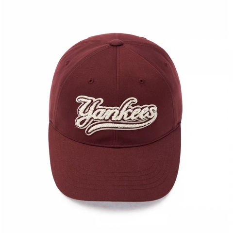 Mũ MLB Varsity Cultive Bookle Logo Unstructured Ball Cap New York Yankees Burgundy - Mũ lưỡi trai nón kết màu đỏ đô