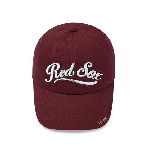MLB Varsity Vintage Cultive Damage Unstructured Ball Cap B Boston Red Sox WINE - Mũ lưỡi trai, nón kết màu đỏ