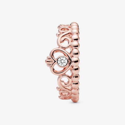 PANDORA Princess Tiara Crown Ring (14K Rose-gold plated) - Nhẫn hình vương miệng công chúa, hợp kim mạ vàng hồng 14k - JEWELRY