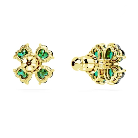 SWAROVSKI Idyllia stud earrings (Clover, Green, Gold-tone plated) - KHUYÊN TAI CỎ BỐN LÁ - SWAROVSKI - JEWELRY