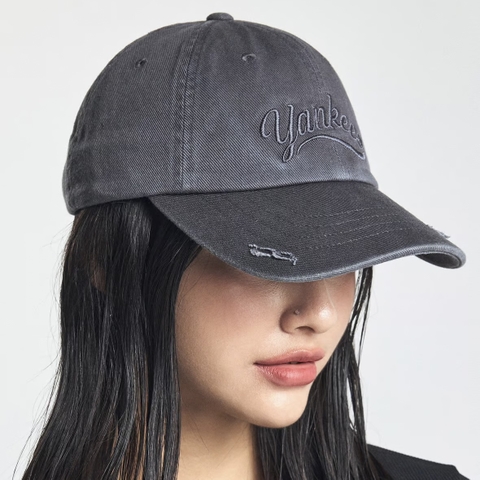 Mũ MLB Vintage Cultive Unstructured Ball Cap New York Yankees Charcoal - Mũ lưỡi trai, nón kết màu than chì